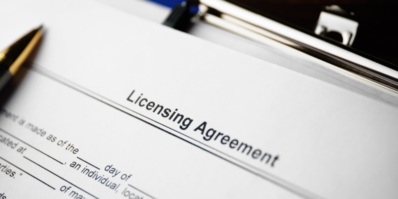 Copy of a licensing agreement necessary for obtaining a trade license for a Dubai business.